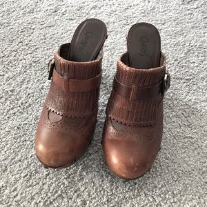 Wooden Platform Clog Mule